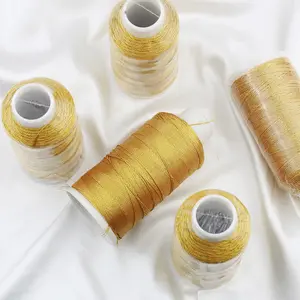 Personalização fio metálico para crochet ouro fio metálico para trança pulseira