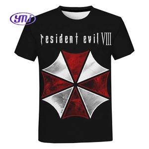 2025 Hot trò chơi video Resident Evil in cho mùa hè giản dị 3D in ấn Áo sơ mi từ người đàn ông Vòng cổ cá tính Tops - Product Image 6