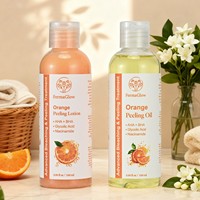 Lotion Peeling Éclaircissante et Exfoliante à l'Orange Fermentée, AHA, BHA, Acide Glycolique et Niacinamide pour le Corps – Système de Traitement Renouvelant la Peau