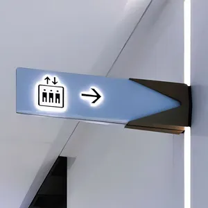 Fabricante logotipo personalizado camino encontrar Led acrílico Wayfinding señalización Oficina habitación Led señalización carta