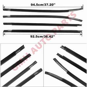 Cintura per porta esterna nera e cromata Set 4 pezzi per Hyundai <span class=keywords><strong>Tuscon</strong></span> IX35 2010-2017 OE #82210 83210-2S000 - Product Image 3