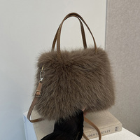 Sacs à dos en fausse fourrure de renard de luxe avec poignée en cuir, bandoulière, unisexe, mode, cadeau d'hiver, couleur et taille personnalisables
