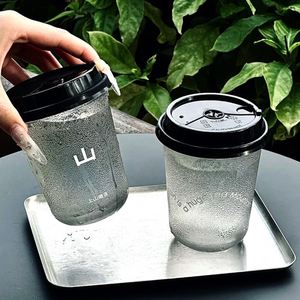 Custom logo 8oz 12oz14oz 16oz 20oz 22oz 32oz Ice Coffee Bubble Boba Tea U Shape PP <b>Cup</b> Clear Disposable <b>Plastic</b> <b>Cups</b> with Lids - Product Image 4