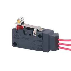 Interruptor de ação ip67, micro interruptor de ação defond snap 5a FSK-14-5A-035 v à prova d'água com rolo de metal 250