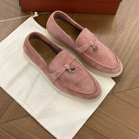 Mocassins plats de luxe pour femmes, style italien, en cuir véritable, confortables, semelle extérieure en caoutchouc souple, chaussures de conduite décontractées