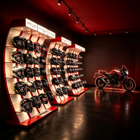 Fanghua personnalisable moto boutique suspendu décor support mural vélo casque support sol sécurité casque présentoir