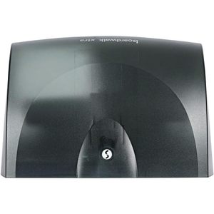 Dispensador de 2 rollos Boardwalk Xtra para papel higiénico, 11.13 x 7.38 x 8.88, negro translúcido, suministros para baño - Product Image 5