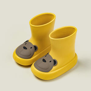 Bottes de pluie légères et colorées, personnalisables, avec protection de la cheville, bottes de pluie imperméables pour enfants, style dessin animé mignon - Product Image 1