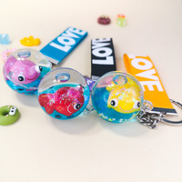 Porte-clés liquide mignon avec licorne flottante dans une boule de cristal de sable fondu, pendentif de sac mignon, petits cadeaux, pendentif de voiture tendance