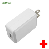 Adaptateur d'alimentation médical certifié IEC 60601 DC 5V USB avec prise EU/US en matériau ABS/PC pour une utilisation conforme à la norme EN