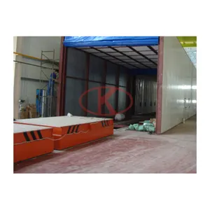 Electric working trolley for sandblasting room