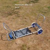 Chaise de plage d'extérieur légère et portable, chariot pliable en alliage d'aluminium, chariot de courses, chariot à bagages, petite remorque