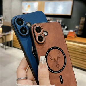 เคสโทรศัพท์หนัง PU ลายหัวกวาง พร้อมที่ชาร์จไร้สายแบบแม่เหล็ก สำหรับ iPhone 17 Pro Max 17 Air 16 15 14 13 12 11 - Product Image 6