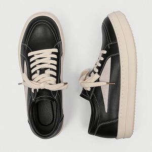 Zapatos Casuales Estilo Skateboard Negros para Hombre, Tendencia 2025, Zapatos para Caminar Gruesos de Diseño Urbano de Alta Calidad - Product Image 4