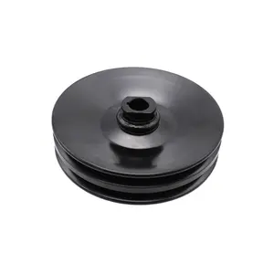 Poulie de pompe de direction assistée noire à Double rainure pour GM SBC BBC Chevy 350 454