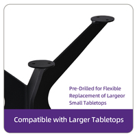 Pieds de table araignée, taille personnalisée, métal noir mat, acier, pieds de table à café ou à manger amovibles pour le support de table