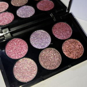 Palette de fards à paupières violets personnalisés à haute pigmentation, fard à paupières duo-chrome pailleté, fard à paupières métallique diamanté DIY - Product Image 1