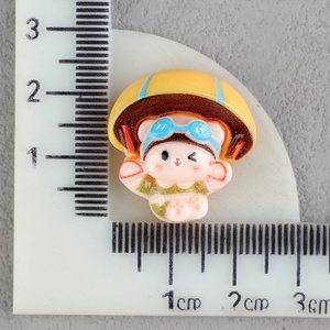 熊飞行员儿童趣味树脂配件钥匙扣水杯贴纸胸针树脂饰品卡哇伊树脂模具装饰 - Product Image 6
