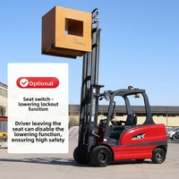 Nouveau chariot élévateur électrique à batterie haute capacité pour la logistique d'entrepôt, transfert de marchandises lourdes, chariot élévateur à batterie à quatre roues