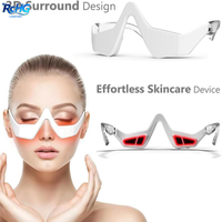 Baguette de lifting des yeux à LED rouge, 650 nm, micro-courant, vibration, contour 3D, cernes, recharge USB, 3 modes, utilisation à domicile ou au bureau, cadeau OEM