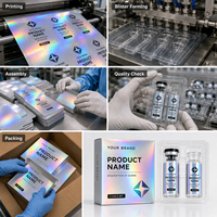 Caja de Embalaje para Frascos Farmacéuticos de Papel Artístico con Brillo y Estampado en Relieve Ecológica Personalizada al por Mayor con Bandeja Insertable de Plástico Transparente