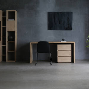 Modern Minimalist Simple Wabi-Sabi Style Nordic French White Oak Expression Solid Wood Movable <b>Study</b> Home <b>Desk</b> - Product Image 2