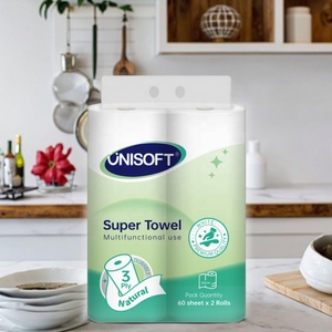 OEM unisoft nhà bếp khăn giấy bán buôn hấp thụ dầu mạnh mẽ giấy nhà bếp dùng một lần CuộN tùy chỉnh dập nổi giấy nhà bếp - Product Image 1