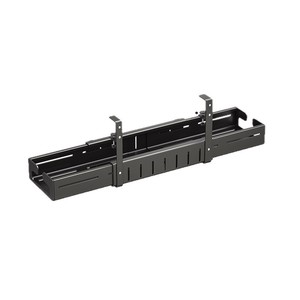 Unité de gestion des câbles sous le bureau, organisateur de bureau rectangulaire noir à fixation murale pour produits électroniques - Product Image 5