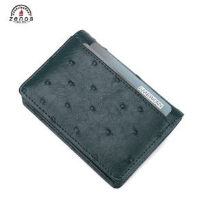 Portacarte <span class=keywords><strong>di</strong></span> Credito Zenos in Vera Pelle con Motivo Struzzo, Portafoglio Elegante in Poliestere Unisex Portatile - Product Image 6