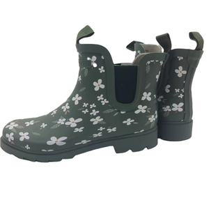 Wholesale Custom Logo Print <strong>Low</strong> Cut Short Rubber Rain Boots Shoes Rubber <strong>Wellies</strong> for Women - Product Image 1