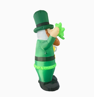 Modèle gonflable lumineux de vieil homme irlandais de 2,4 mètres pour la fête de la Saint-Patrick, décoration de fête en plein air, affichage de célébration