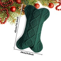 Chaussettes en peluche en forme d'os de Noël, décorations de Noël créatives et mignonnes