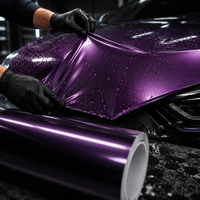 Film de protection PPF auto-cicatrisant, résistant aux UV, hydrophobe, anti-jaunissement, couleur métallique liquide violette nacrée pour le style automobile