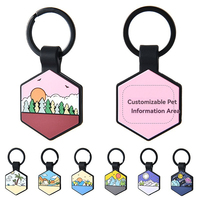 Étiquette personnalisée en silicone pour chien, double face gravée avec code QR, puce NFC, étanche, silencieuse, durable, nom personnalisé