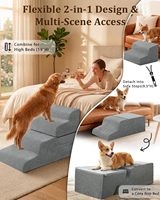 Escaliers pour chien pour lit, marches pour chien pour fenêtre et canapé en mezzanine, escaliers antidérapants et stables pour animaux de compagnie pour petits chiens et chiens âgés