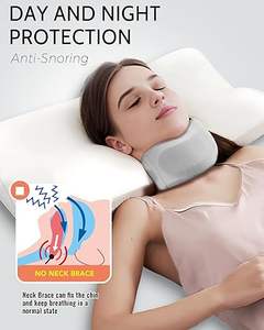 Collier cervical en soie respirante pour un sommeil confortable, correction de la posture, anti-ronflement et soulagement de la douleur - Product Image 5
