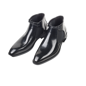 Botas Chelsea de Piel Sintética para Hombre, Antideslizantes, Estilo Chukka de Invierno, Punta Redonda, Logotipo Bordado - Product Image 1