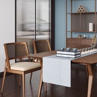 Chaise de salle à manger en bois massif, chaise en rotin décontractée avec sac souple pour hôtel et restaurant, chaise en rotin simple de style nordique