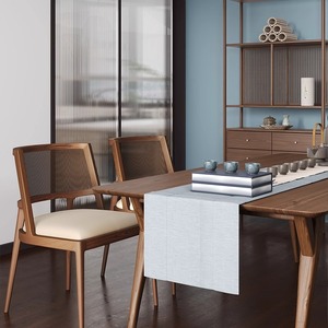 Chaise de salle à manger en bois massif, chaise en rotin décontractée avec sac souple pour hôtel et restaurant, chaise en rotin simple de style nordique - Product Image 2