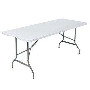 Nhà Máy Tùy Chỉnh Đồ Nội Thất Ngoài Trời Trắng Trọng Lượng Nhẹ Hình Chữ Nhật Xách Tay Gấp Nhựa HDPE Vườn Cắm Trại Bảng Cho Các Sự Kiện - Product Image 1