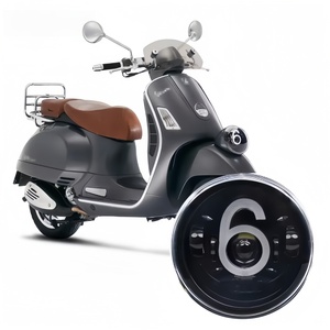 ไฟหน้า LED สีดำพร้อม DRL สีขาวสำหรับ <span class=keywords><strong>Vespa</strong></span> <span class=keywords><strong>GTV</strong></span> 6 Sei giorni <span class=keywords><strong>125</strong></span> 250 300 - Product Image 2