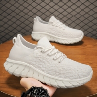 Chaussures de sport légères en tricot pour hommes |   Chaussures de marche respirantes à enfiler |   Chaussures décontractées confortables et antidérapantes pour un usage quotidien