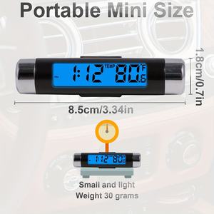 Car <strong>Clock</strong> and Temperature With Fahrenheit Backlight 2-in-1, Small Electronic <strong>Clock</strong> for Dashboard Car <strong>Clock</strong>, Vehicle <strong>Digital</strong> Dash - Product Image 3