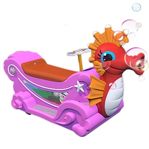 2019 beliebte fahrt auf batterie betrieben auto blasen bubbles bunte sea pferd für kinder - Product Image 1