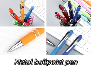 BKS LY7320 Metal <b>Ballpoint</b> <b>Pen</b> with Soft Touch Custom Logo Modern Design 1.0mm Black Ink for Office/School/Gift Use - Product Image 5