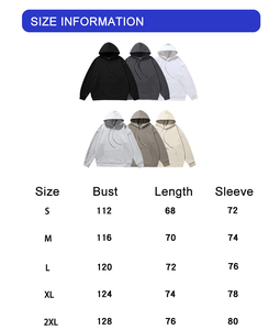เสื้อฮู้ดดี้ผ้าเทอร์รี่แบบมีเชือกผูก ปรับแต่งโลโก้ได้ สำหรับออกกำลังกาย ผ้าฝ้ายหนานุ่ม ทรงโอเวอร์ไซส์ มีกระเป๋าเสื้อ สำหรับผู้ชาย - Product Image 5