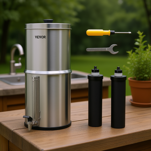 Sistema de Filtro de Agua para Exteriores Vevor de Acero Inoxidable, 2.25G, Alimentación por Gravedad, con 2 Filtros - Product Image 2