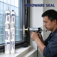 JUNBOM 9800 Mastic silicone structurel résistant aux UV pour murs-rideaux en pierre, support distributeur, durcissement à l'oxyme, collage de verre RTV