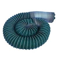 Tuyau de ventilation flexible en tissu polyester à fixation par pince, vert, triple protection, pour échange d'air en atelier