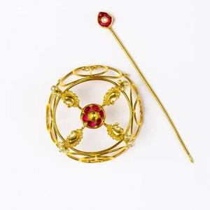 Accessoire de coiffure pour chignon de mariée doré |   Bijoux de cheveux indiens traditionnels avec pierres et perles - Product Image 3